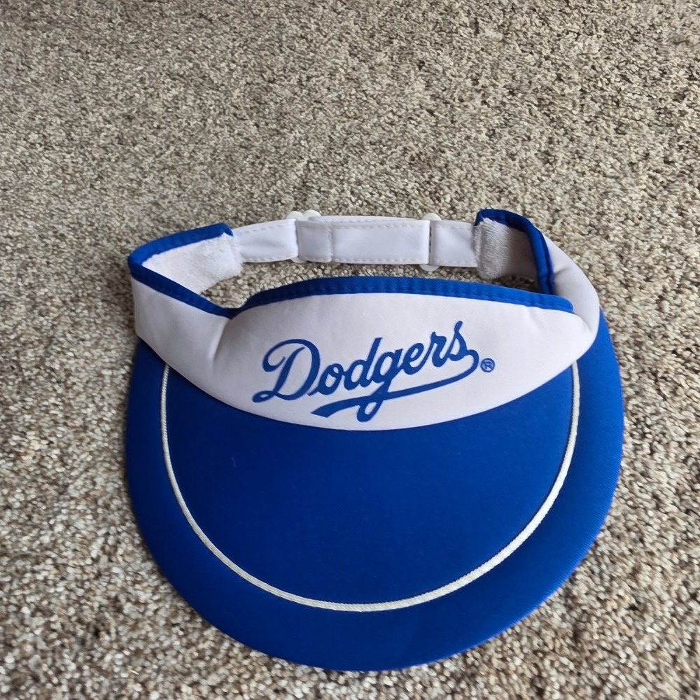 VINTAGE LA Dodgers Visor Mens OS Blue White MLB Baseball California Headwear